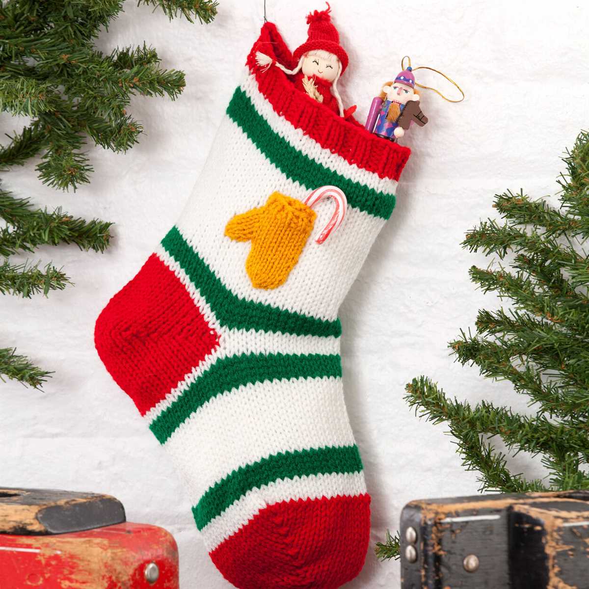 Christmas stocking free knitting pattern