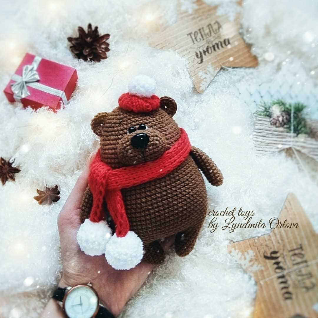 Christmas teddy bear knitting pattern