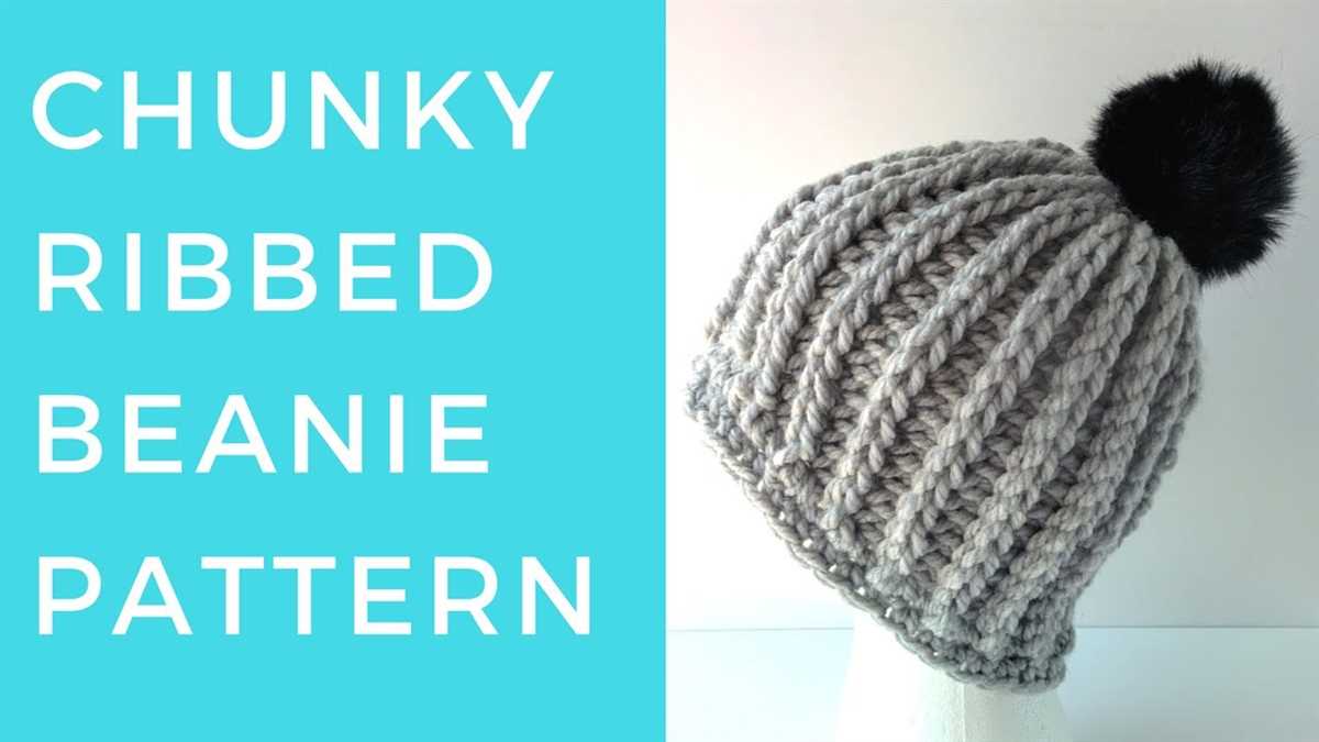 Chunky knit beanie hat pattern