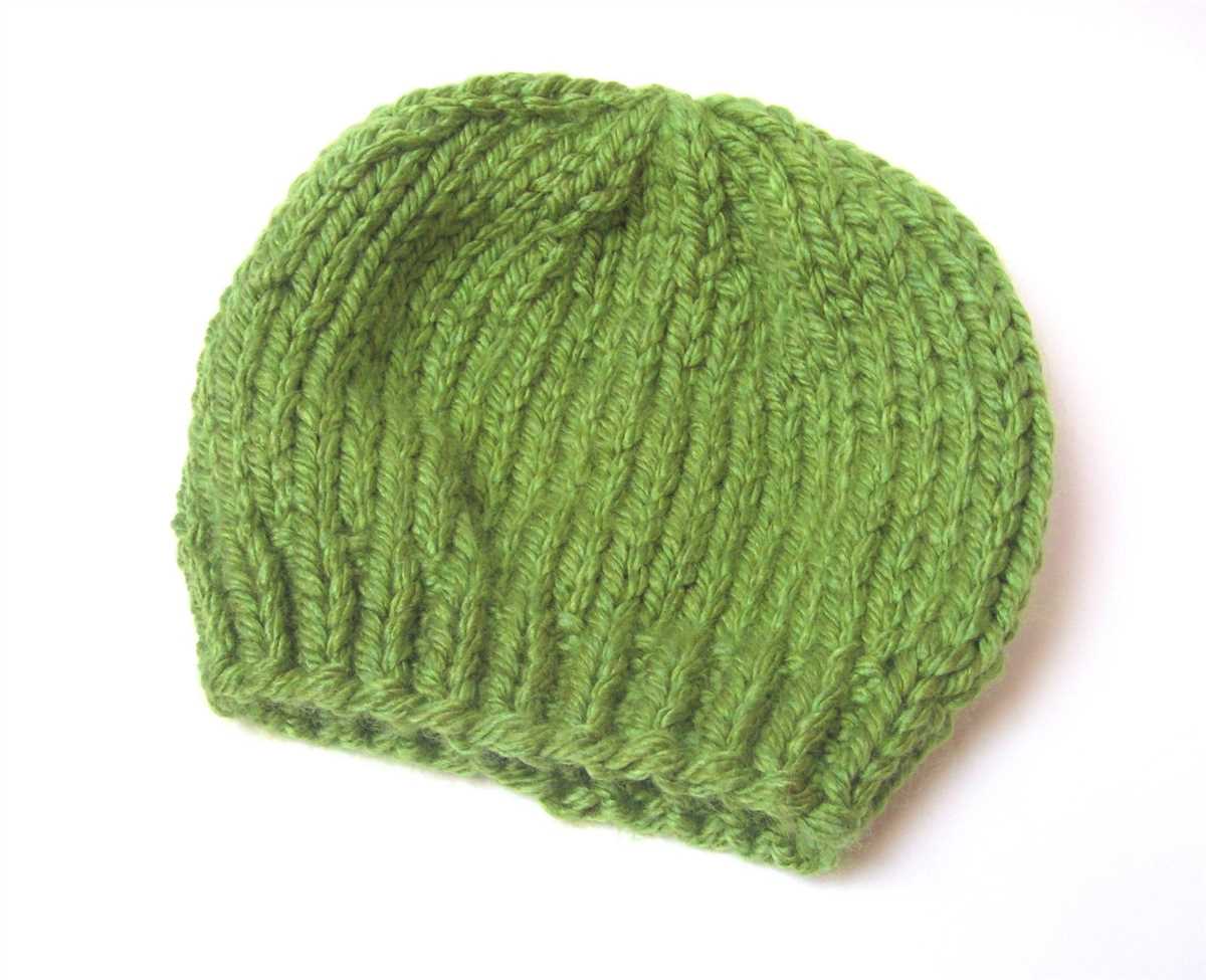 Chunky knit beanie hat pattern