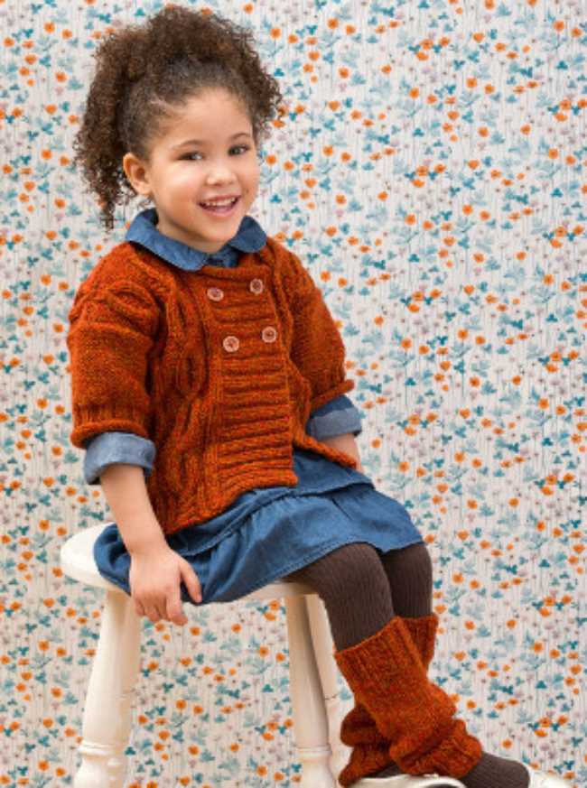 Chunky knit childrens cardigan pattern