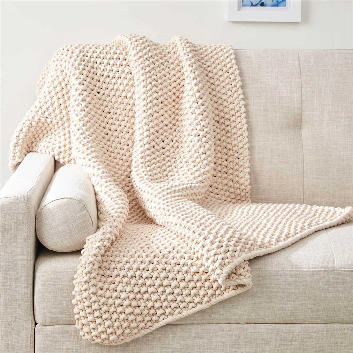 Chunky knit crochet blanket pattern