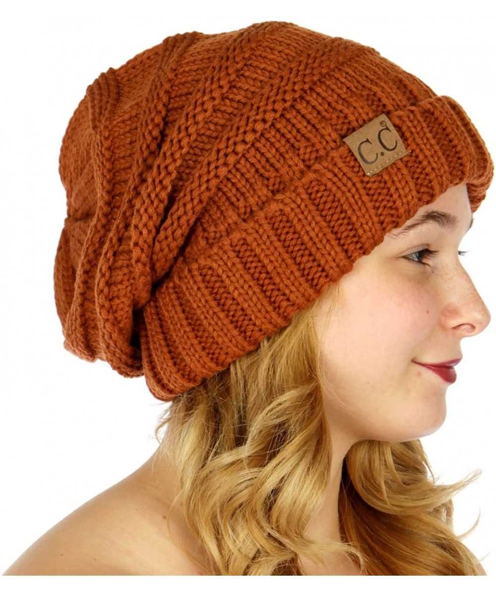 Chunky knit slouchy hat pattern