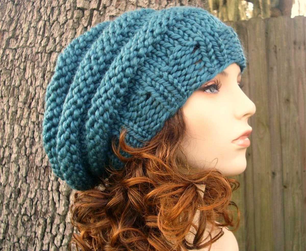 Chunky knit slouchy hat pattern