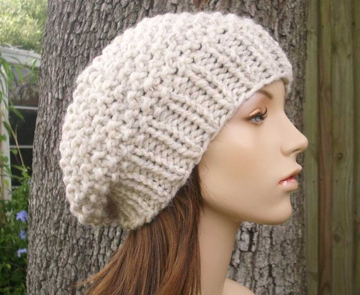 Chunky knit slouchy hat pattern