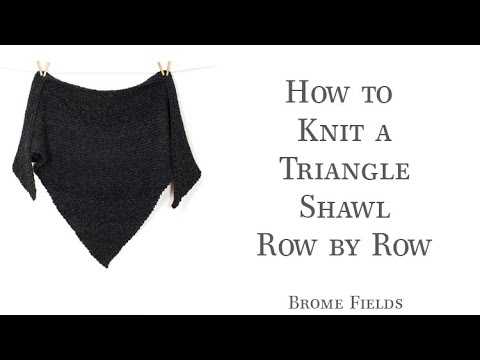 Chunky knit triangle shawl pattern