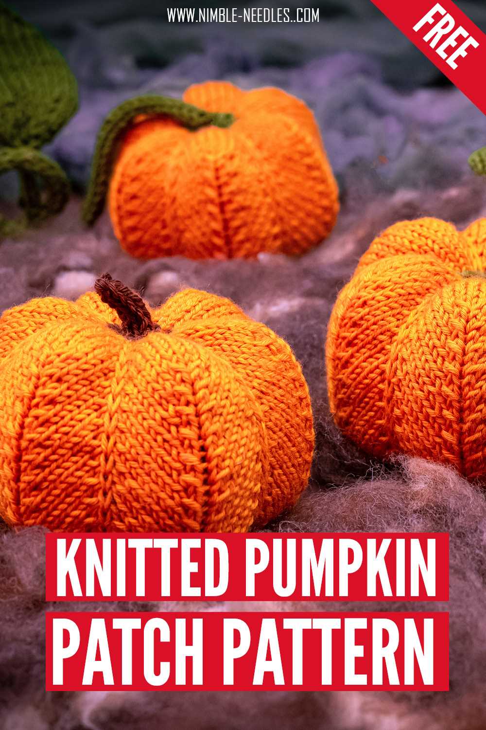 Chunky knitted pumpkin pattern