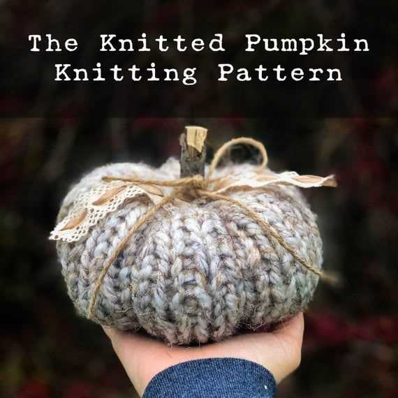 Chunky knitted pumpkin pattern