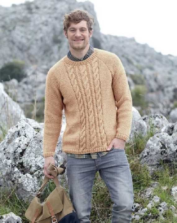 Chunky mens sweater knitting pattern