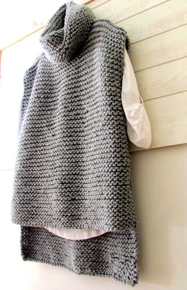 Chunky wool vest knitting pattern