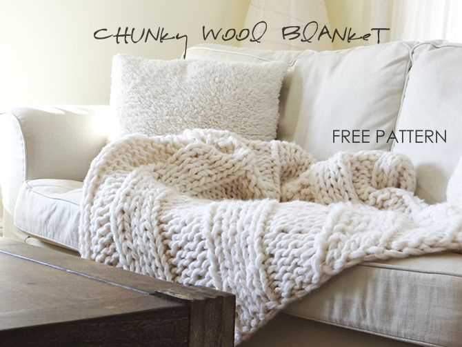 Chunky knit blanket pattern free