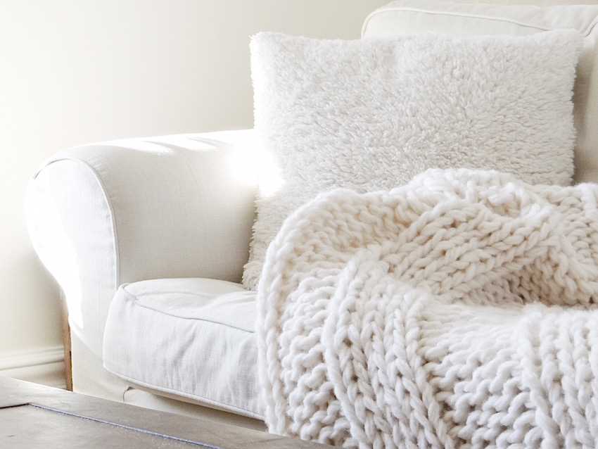 Chunky knit blanket pattern free