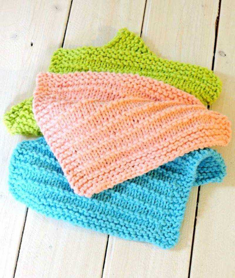 Chunky knit dishcloth pattern