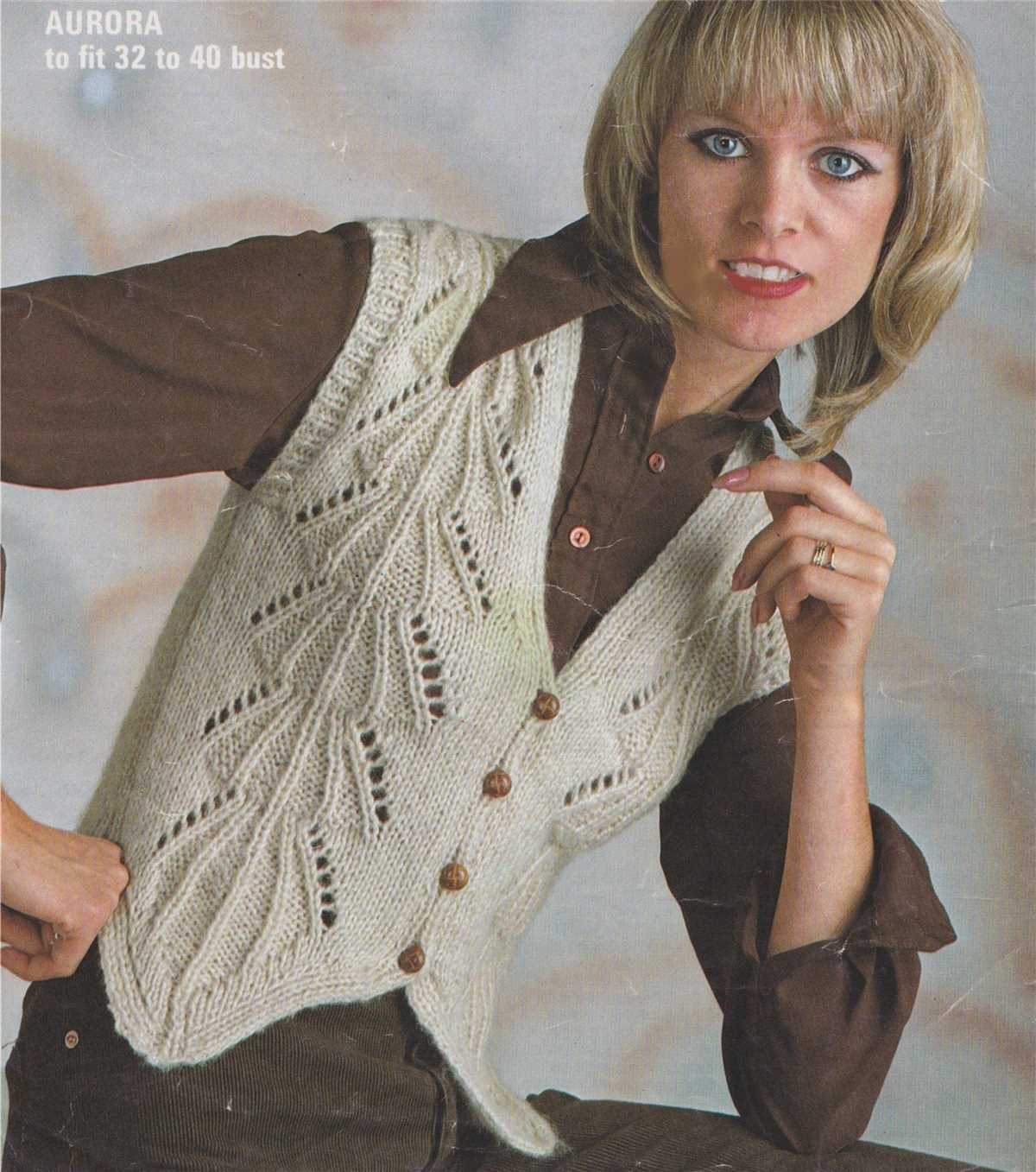 Chunky knit waistcoat pattern