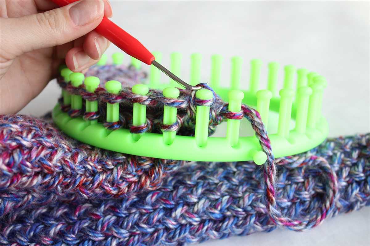Circle loom knit scarf pattern