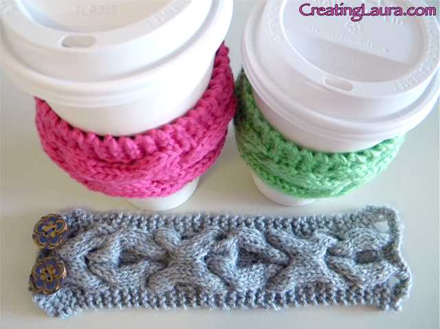 Coffee sleeve knitting pattern
