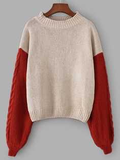 Colorblock sweater knitting pattern
