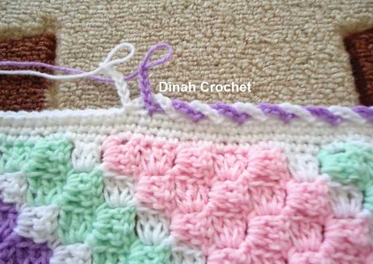 Corner to corner knitted baby blanket pattern
