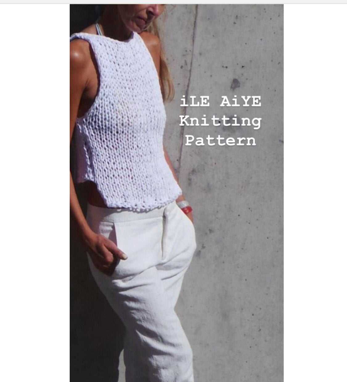 Cotton knit tank top pattern