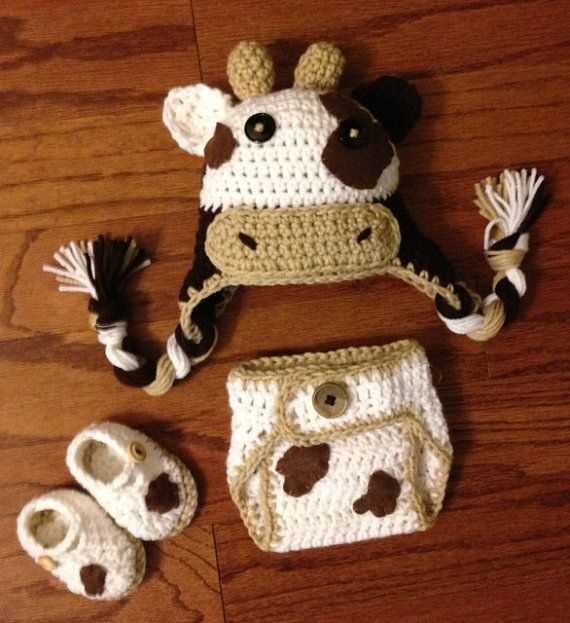 Cow hat knitting pattern