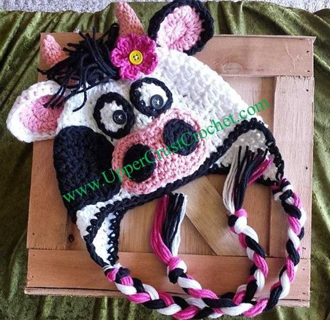 Cow hat knitting pattern