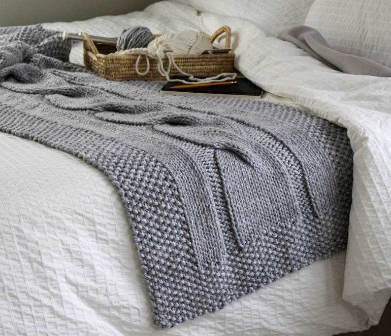 Cozy blanket knitting pattern
