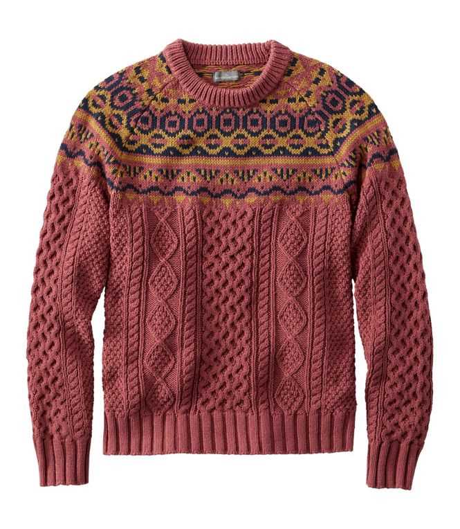 Crew neck sweater knitting pattern