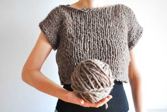 Cropped sweater knitting pattern