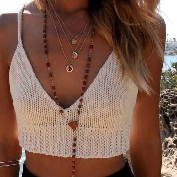 Cropped tank top knitting pattern