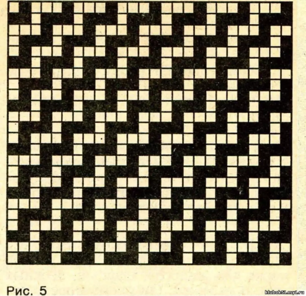 Diagonal knit potholder pattern