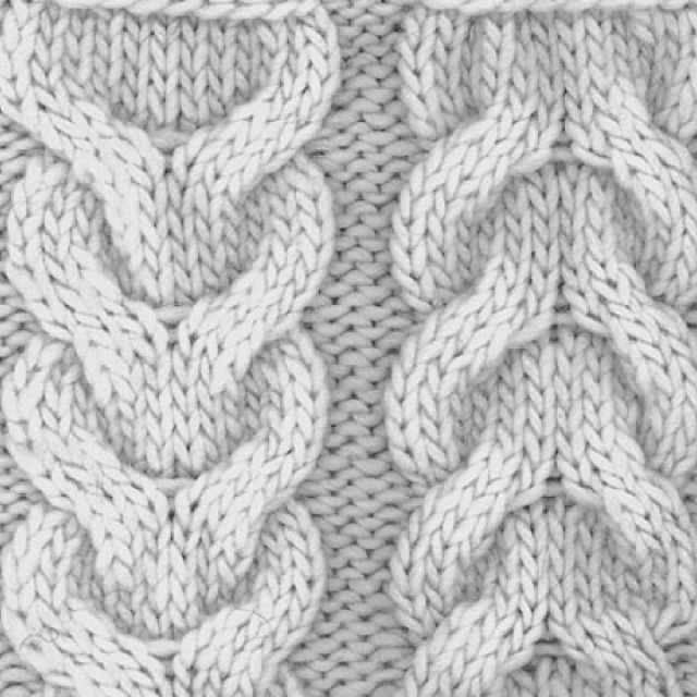 Diamond lattice knit pattern