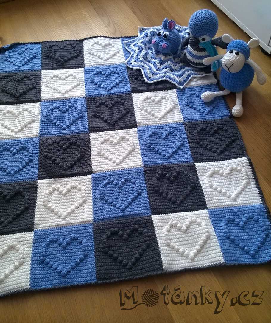Diamond love blanket knitting pattern