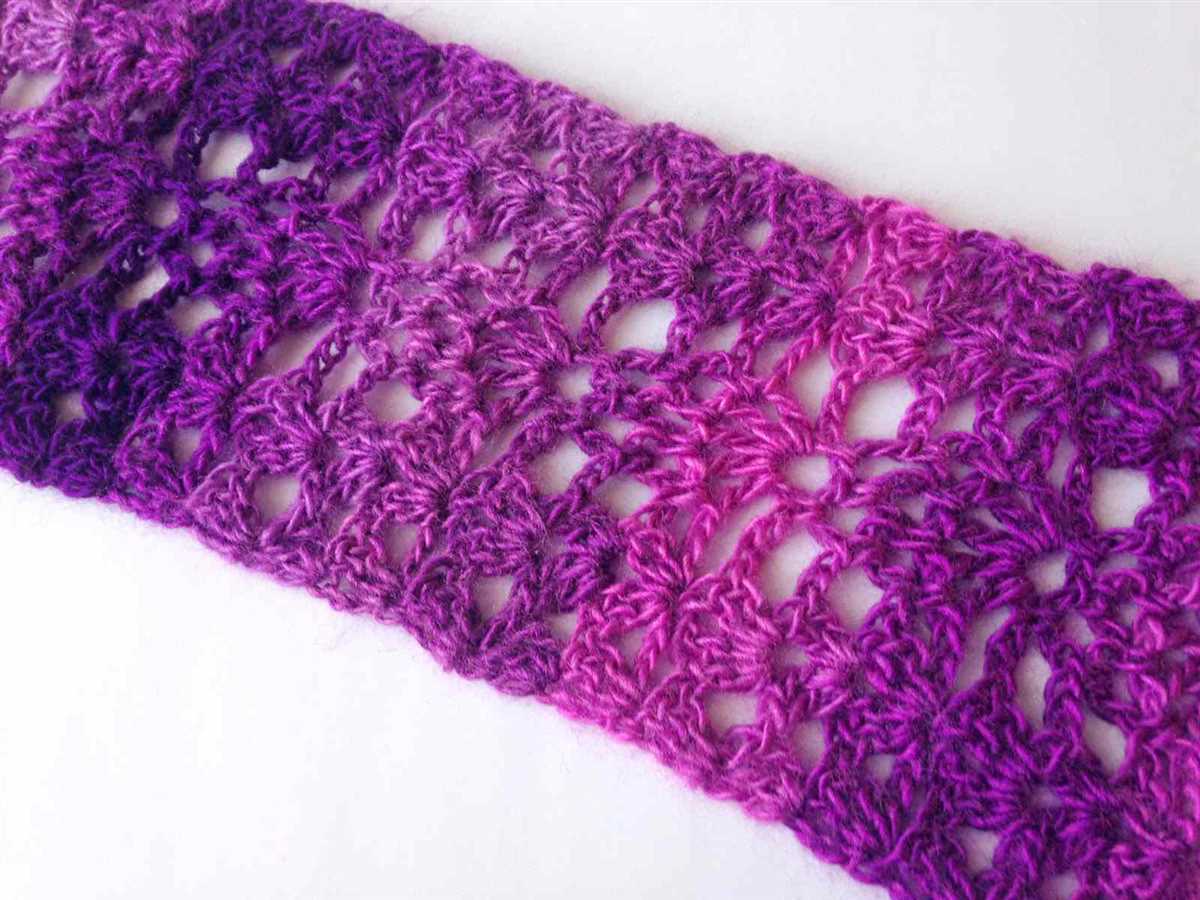 Diamond lace scarf knitting pattern