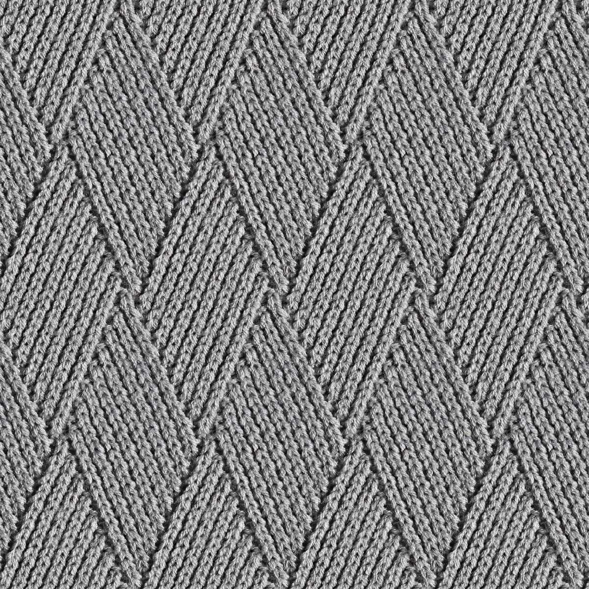 Diamond lattice knit pattern