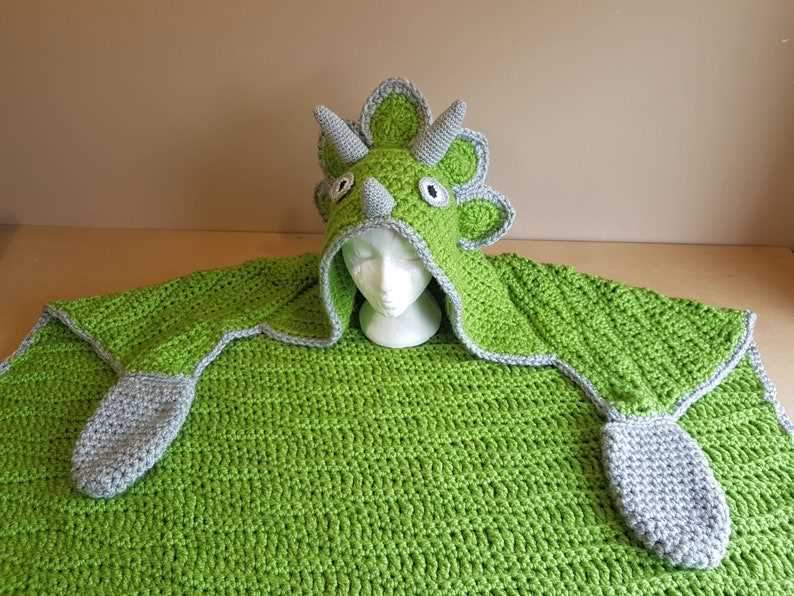 Dinosaur blanket knitting pattern