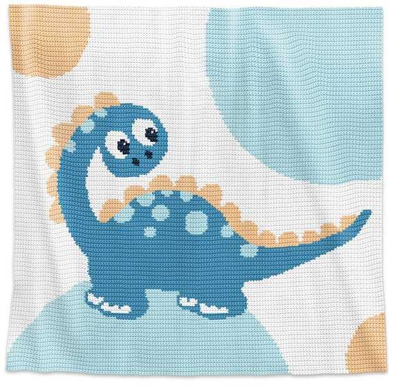 Dinosaur blanket knitting pattern