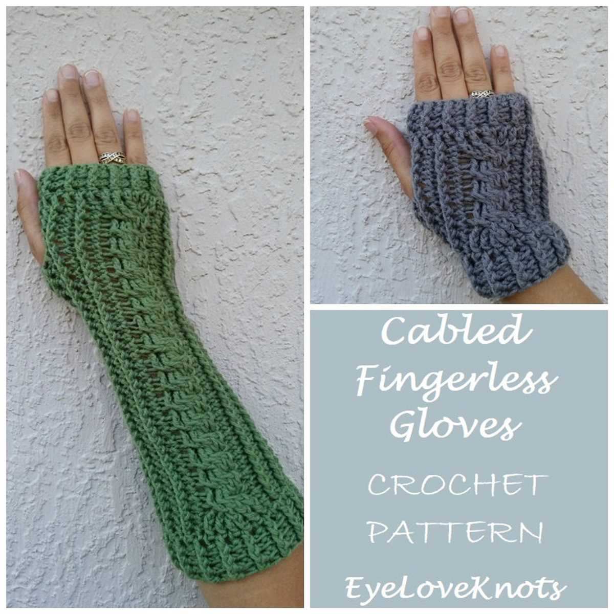 Double knit fingerless gloves pattern