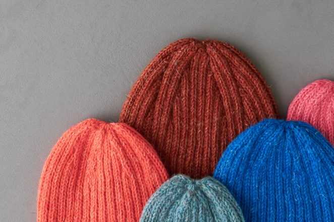 Double knit ribbed hat pattern