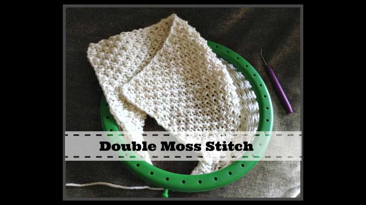 Double moss stitch knit hat pattern