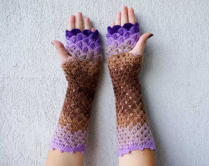 Dragon scale gloves knitting pattern free