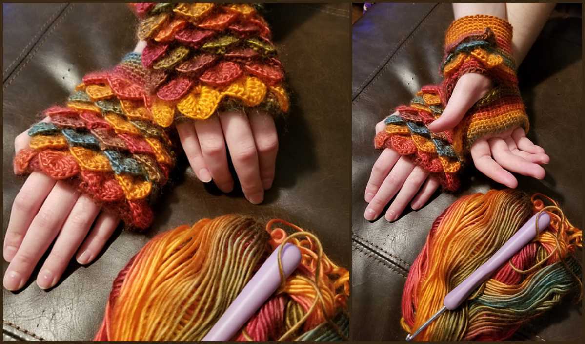 Dragon scale gloves knitting pattern free