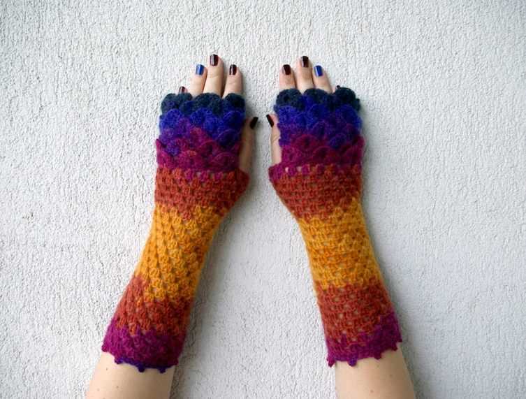 Dragon scale gloves knitting pattern free
