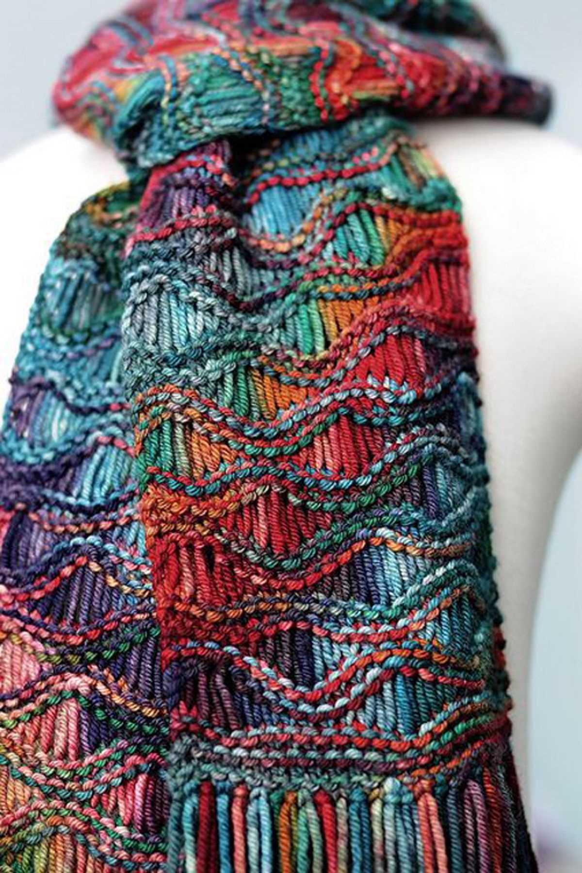 Drop knit scarf pattern