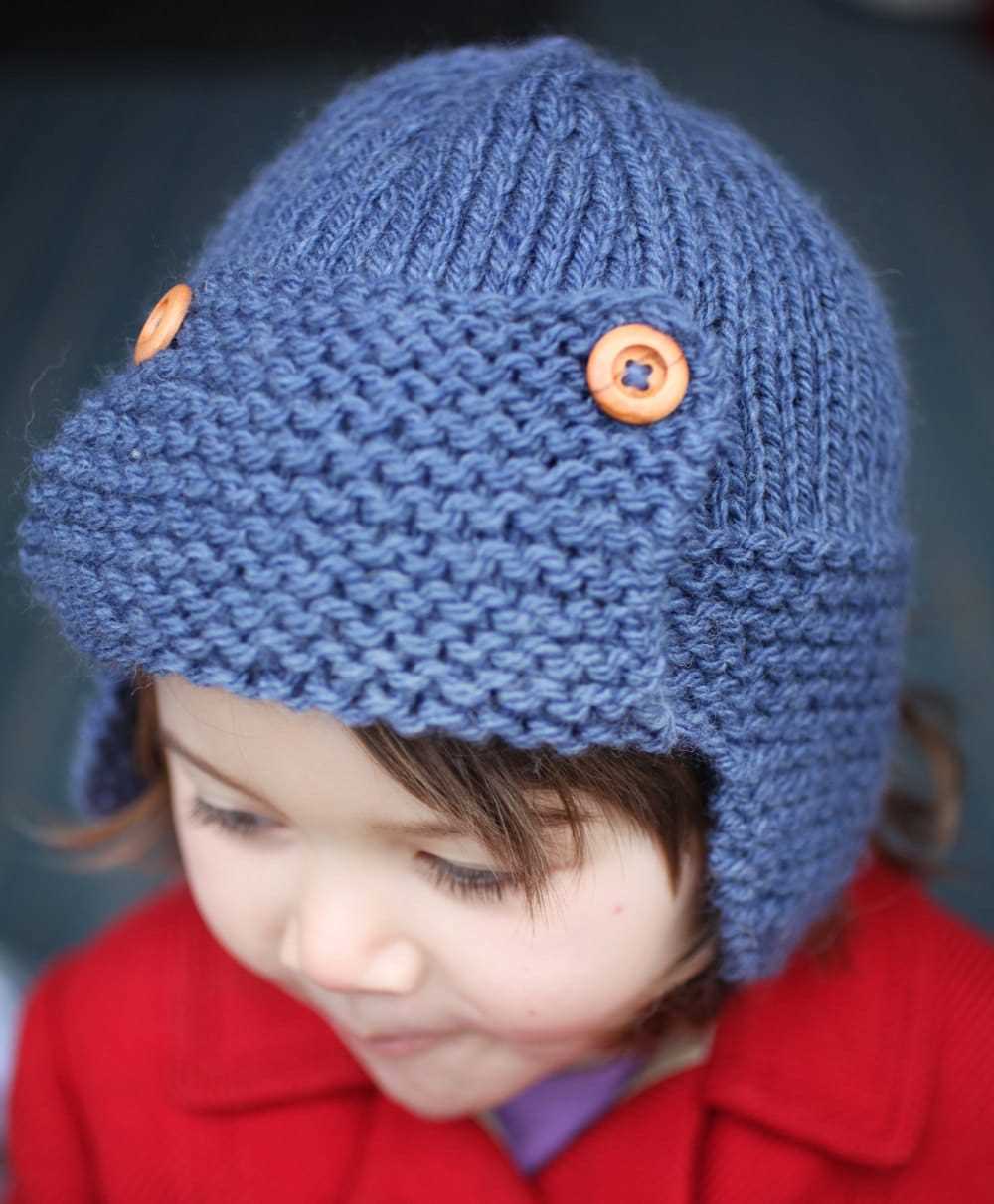 Earflap hat knitting pattern straight needles