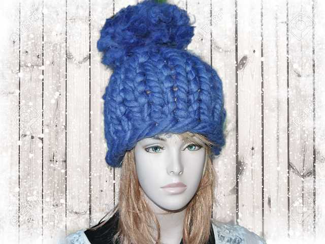 Easy chunky beanie knitting pattern