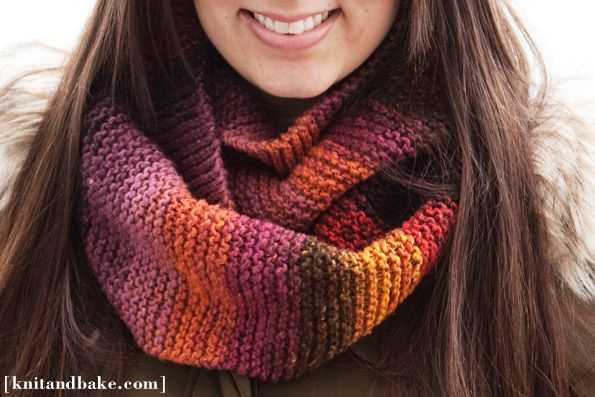 Easy cowl knitting pattern with straight needles