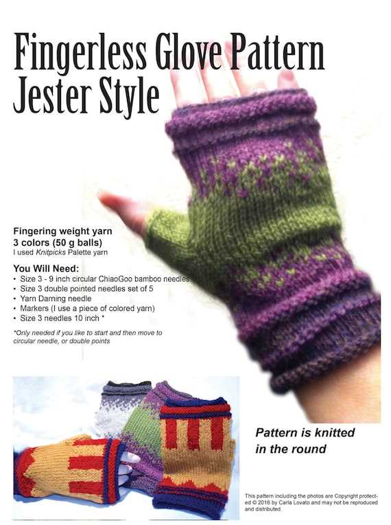 Easy fingerless gloves knitting pattern circular needles