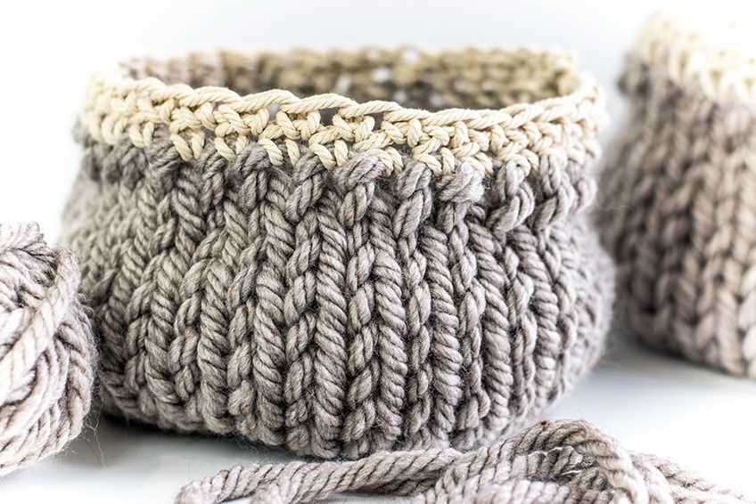 Easy knit basket pattern