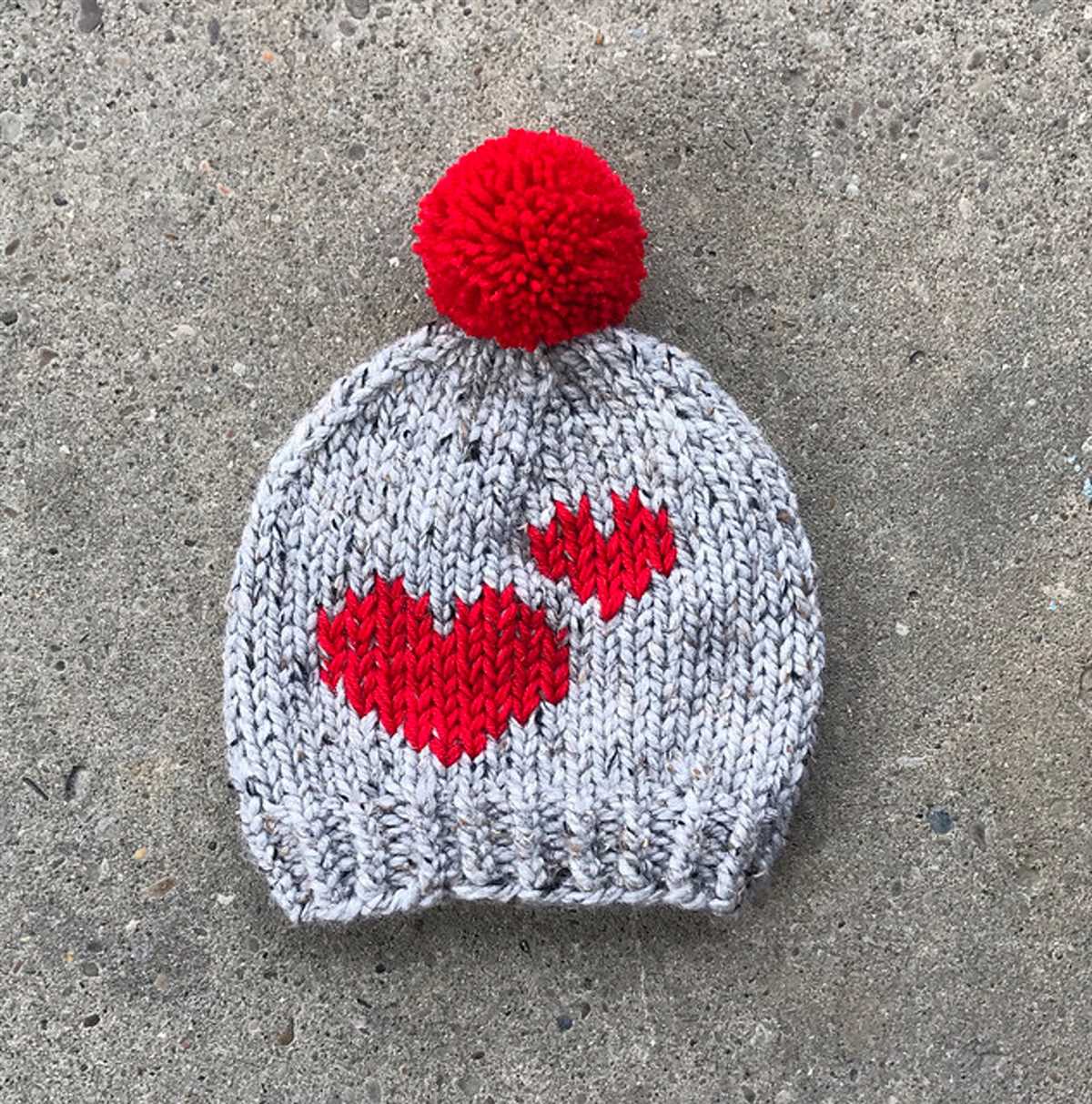 Easy knit hat pattern red heart