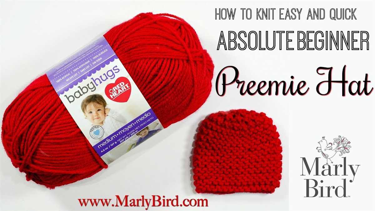 Easy knit preemie hat pattern